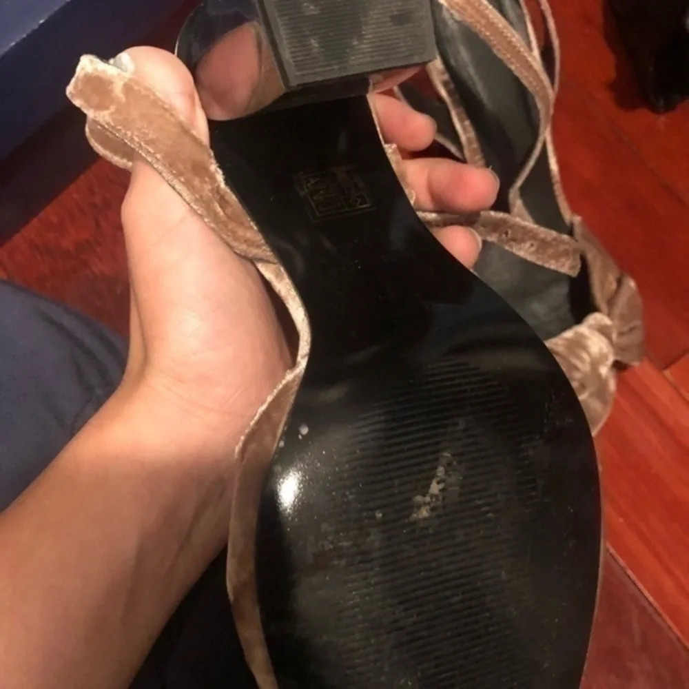 ALEX + ALEX Velvet Block Heel Sandals Size 11
